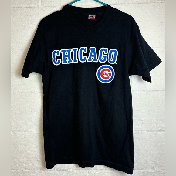 Vintage Fruit Of The Loom Unisex Chicago Cubs Baseball Short Sleeve Tee Sz Large - Picture 1 of 6